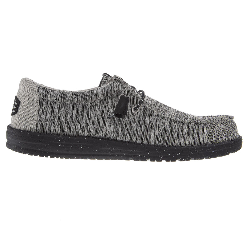 Hey Dude Mens Dark Grey Wally Sport Knit Casual Shoe
