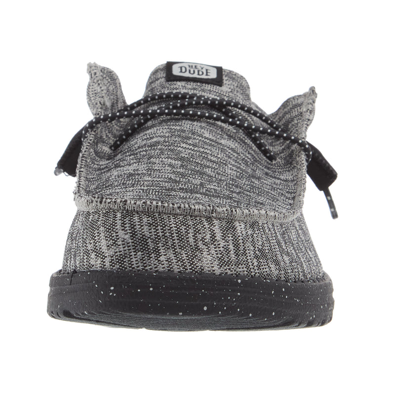 Hey Dude Mens Dark Grey Wally Sport Knit Casual Shoe