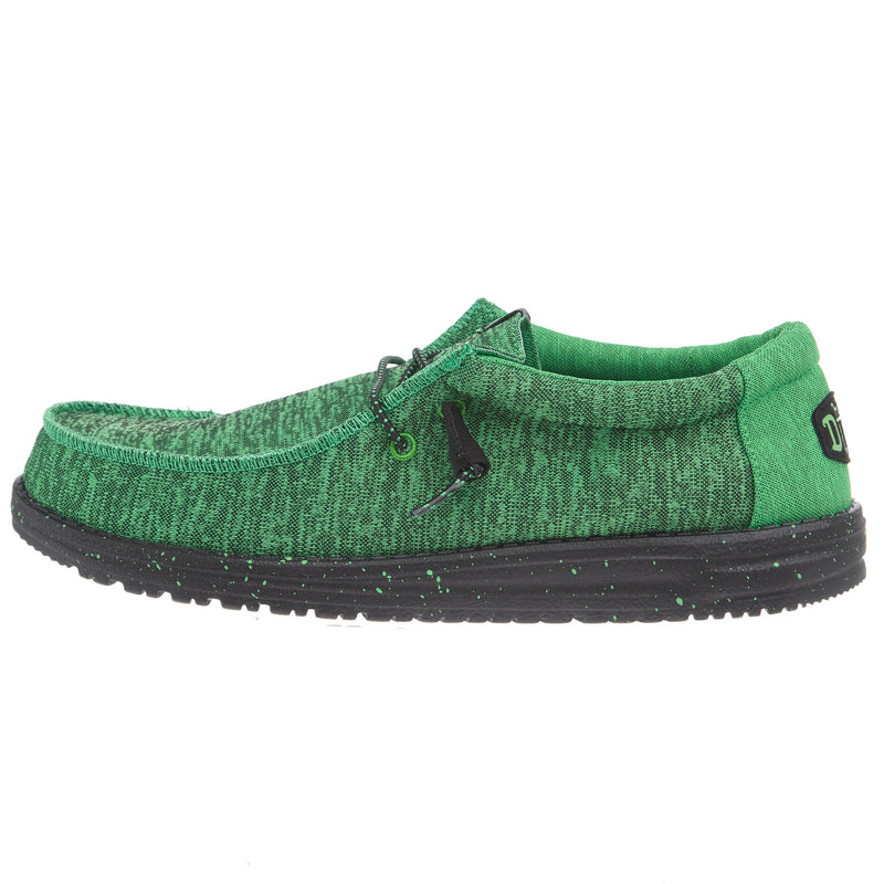 Hey Dude Men`s Green Wally Sport Knit Casual Shoe