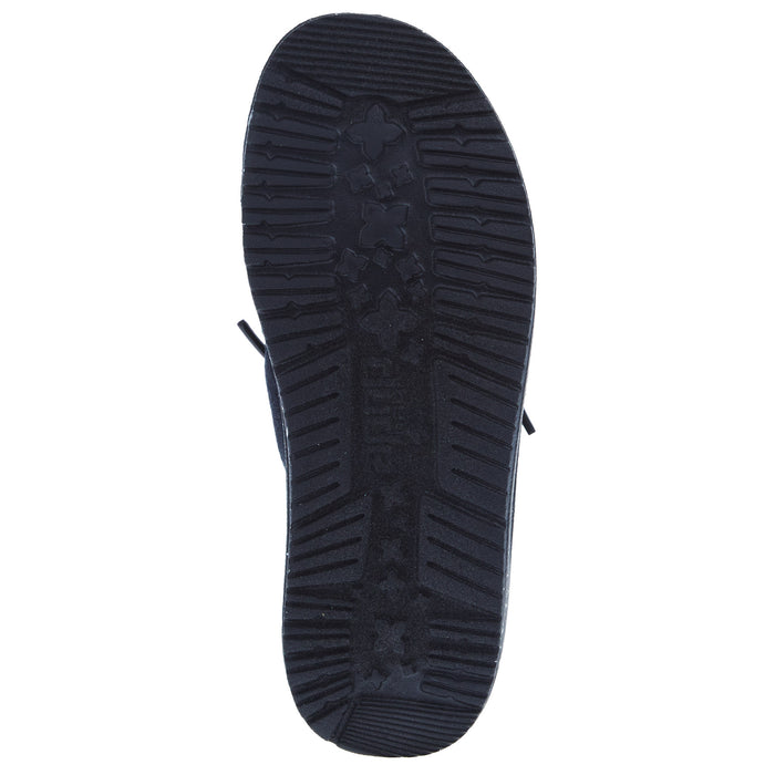 Hey Dude Youth Wendy Washed Canvas Black Casual Shoe
