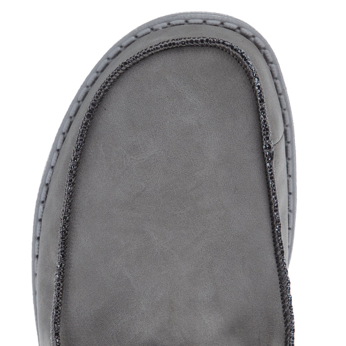 Hey Dude Men's Grey Wally Fabricated Leather Casual