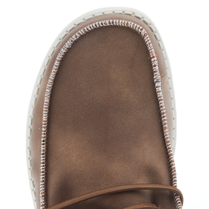 Hey Dude Mens Tan Wally Fabricated Leather Casual