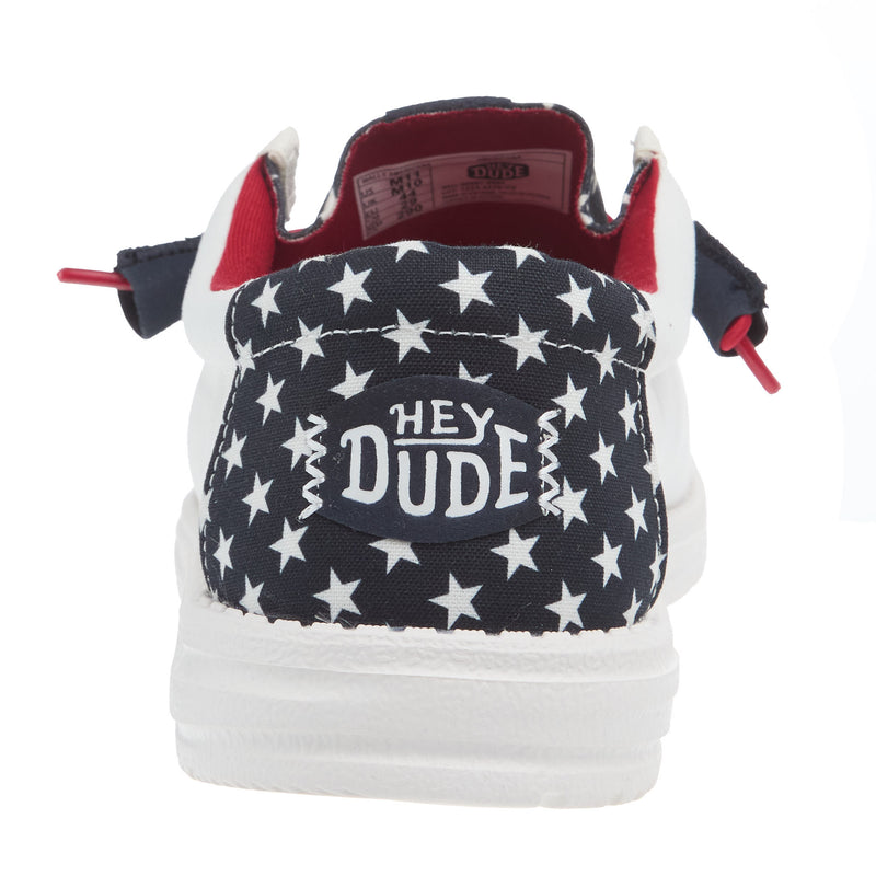 Hey Dude Men`s Wally American Navy Casual Shoe