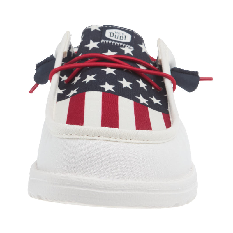 Hey Dude Men`s Wally American Navy Casual Shoe