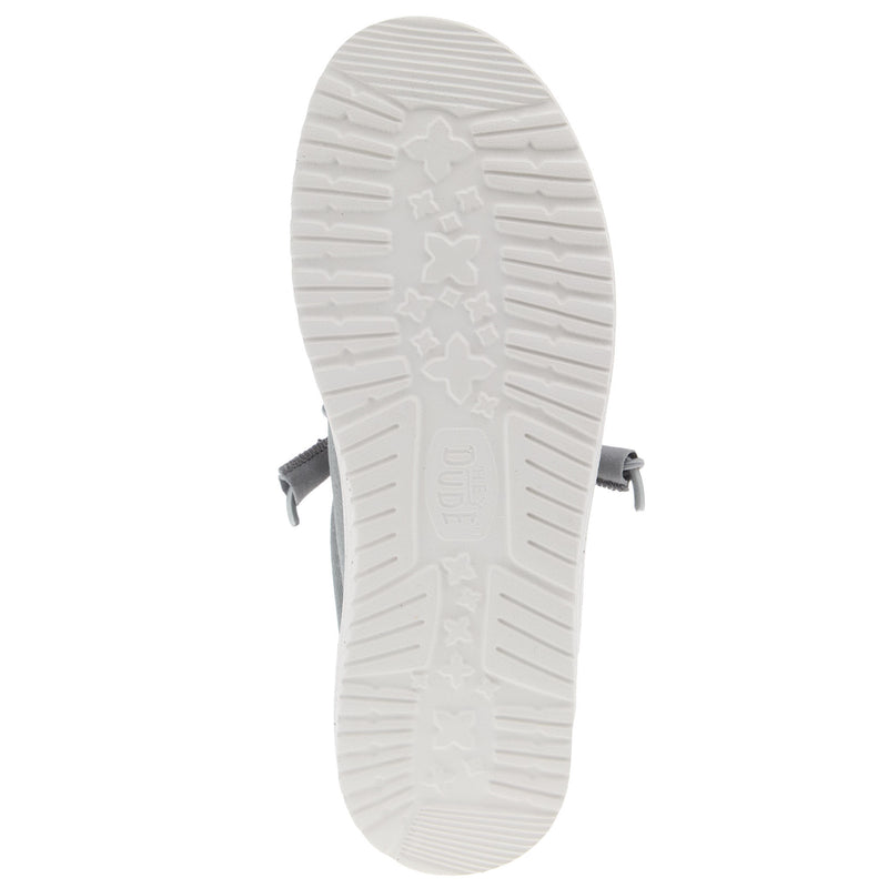 Hey Dude Mens Grey Wally Canvas Casual Shoe