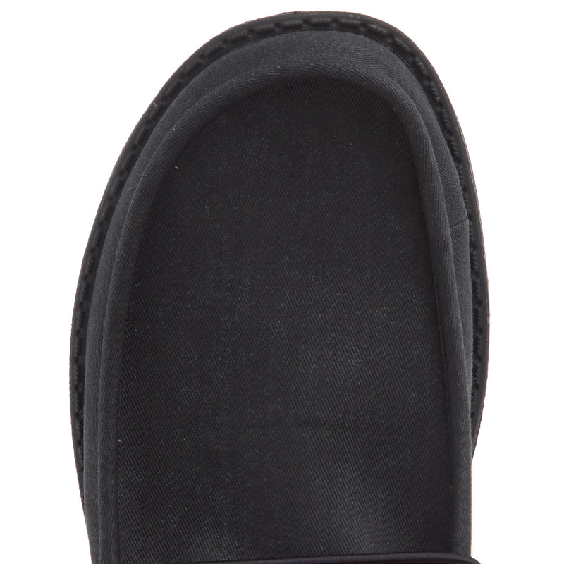 Hey Dude Men's Wally Canvas Black On Black Casual Shoe