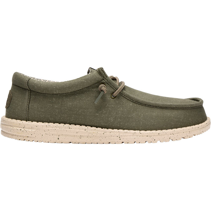 Hey Dude Men's Wally Stretch Canvas Tea Leaf Casual