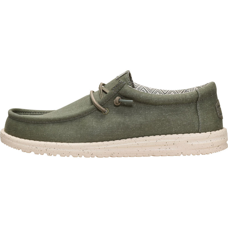 Hey Dude Men's Wally Stretch Canvas Tea Leaf Casual