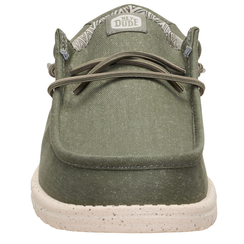 Hey Dude Men's Wally Stretch Canvas Tea Leaf Casual
