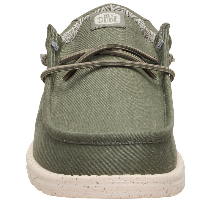 Hey Dude Men's Wally Stretch Canvas Tea Leaf Casual