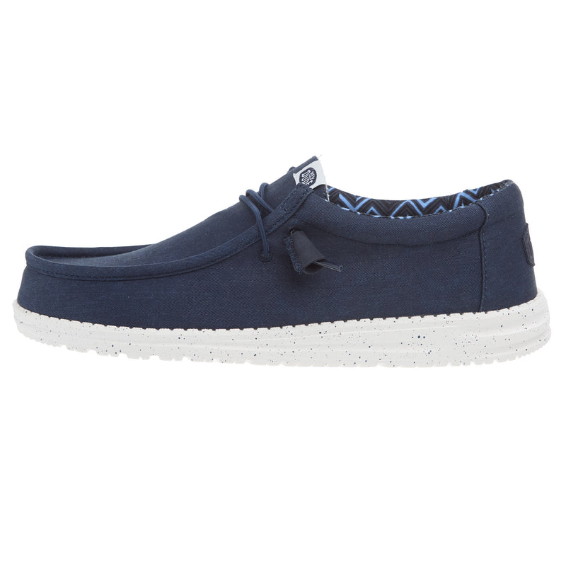 Hey Dude Men's Wally Navy Canvas Casual Shoe