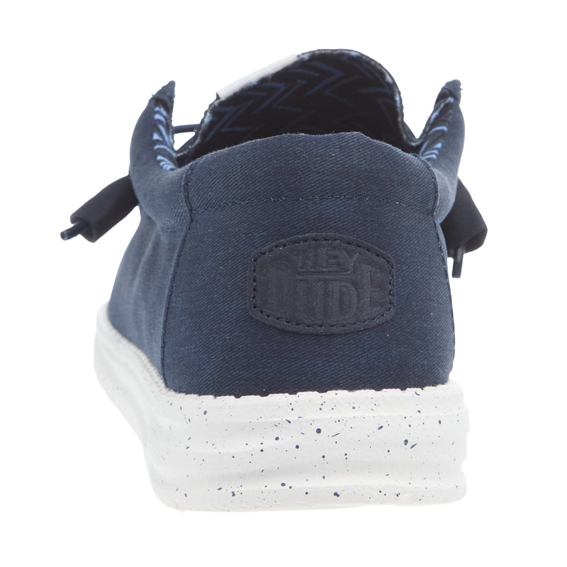 Hey Dude Men's Wally Navy Canvas Casual Shoe