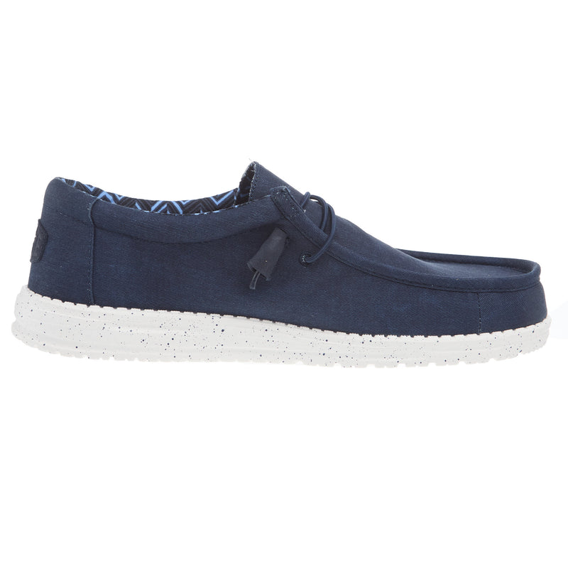 Hey Dude Men's Wally Navy Canvas Casual Shoe