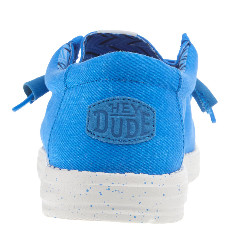 Hey Dude Mens Wally Canvas Blue Casual Shoe