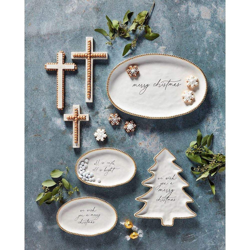 Mud Pie Wish You A Merry Christmas Bead Tray