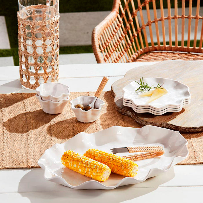 Mud Pie Ruffle Melamine Platter Set