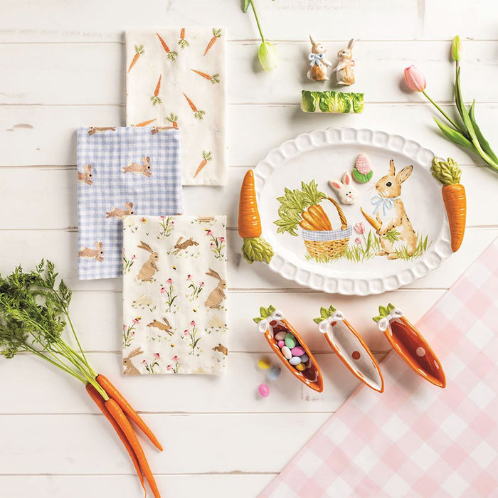 Mud Pie Easter Carrot Handle Platter