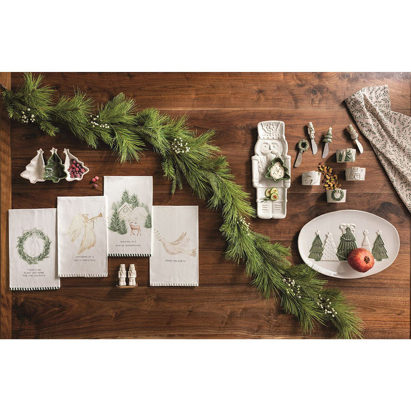 Mud Pie White Christmas Tree Platter