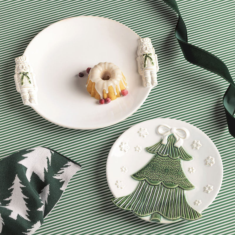 Mud Pie White Christmas Platter Set