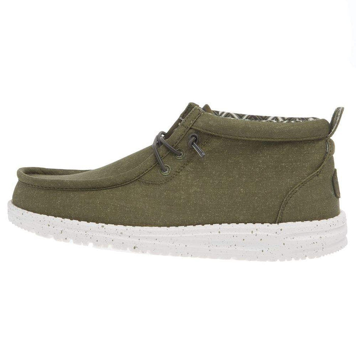 HEYDUDE Wally Mid Waxed Canvas - Stiefelette - Sneakers alte - navy/blu scuro HEYDUDE Wally Mid Waxed Canvas - Stiefelette - Sneakers alte - navy/blu scuro