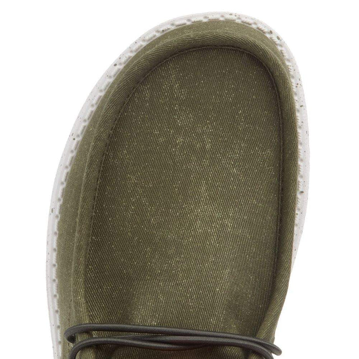 Hey Dude Men's Wally Mid Canvas Olive Casual Shoe Hey Dude Men's Wally Mid Canvas Olive Casual Shoe
