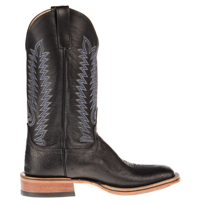 Anderson Bean Men's NRS Ride Ready Black Smooth Ostrich Cowboy Boots