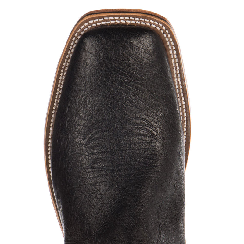 Anderson Bean Men's NRS Ride Ready Black Smooth Ostrich Cowboy Boots