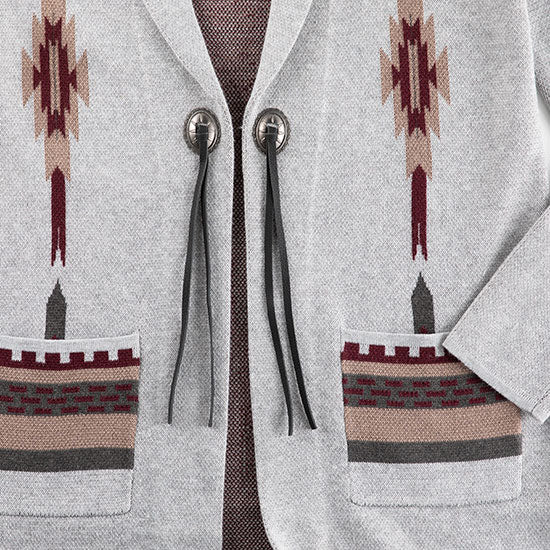 Cruel Denim Girl Grey Aztec Cardigan