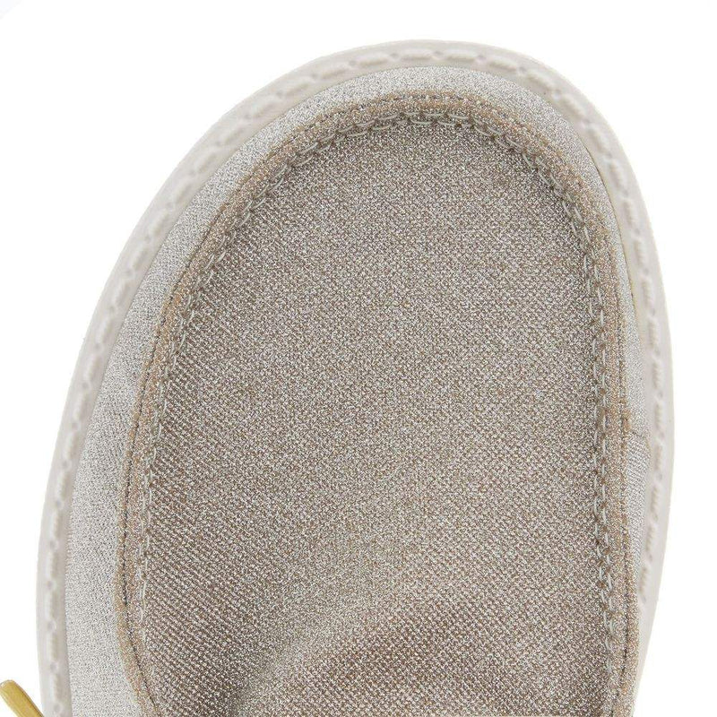 Hey Dude Girls Wendy Metallic Sparkle Gold Casual Shoe