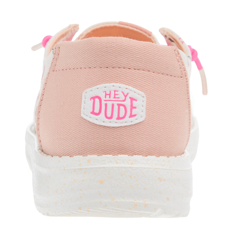 Hey Dude Youth Wendy White and Pink Double Hearts
