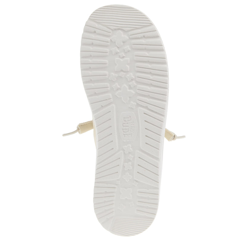 Hey Dude Womens Wendy Canvas Off White Casual Shoe