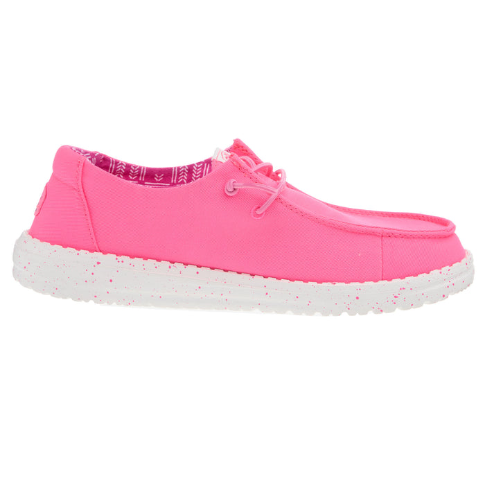Hey Dude Women's Wendy Canvas Neon Pink Casual