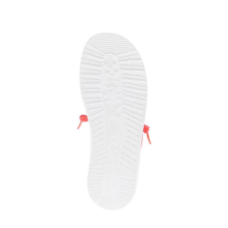 Hey Dude Women`s Wendy Stretch Canvas Fiery Coral Casual