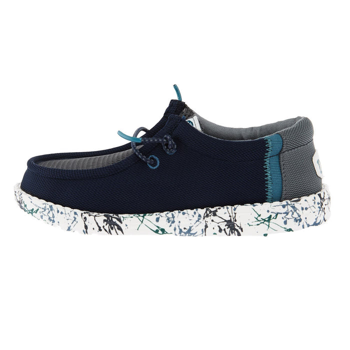 Hey Dude Youth Wally Navy and Charcoal Summer Mesh
