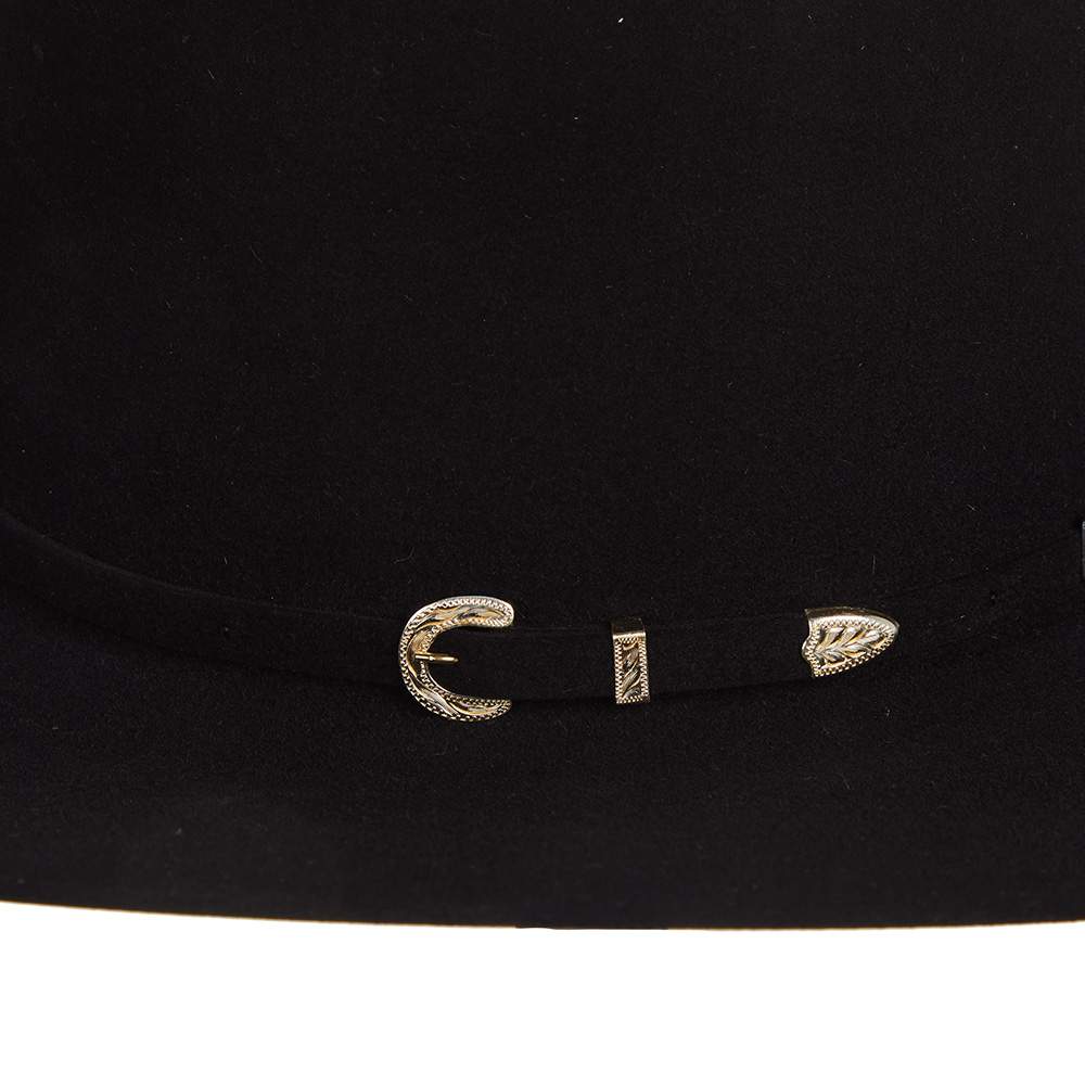 American Hats 40X Black Open Crown 4-1/4in. Brim Felt Cowboy Hat