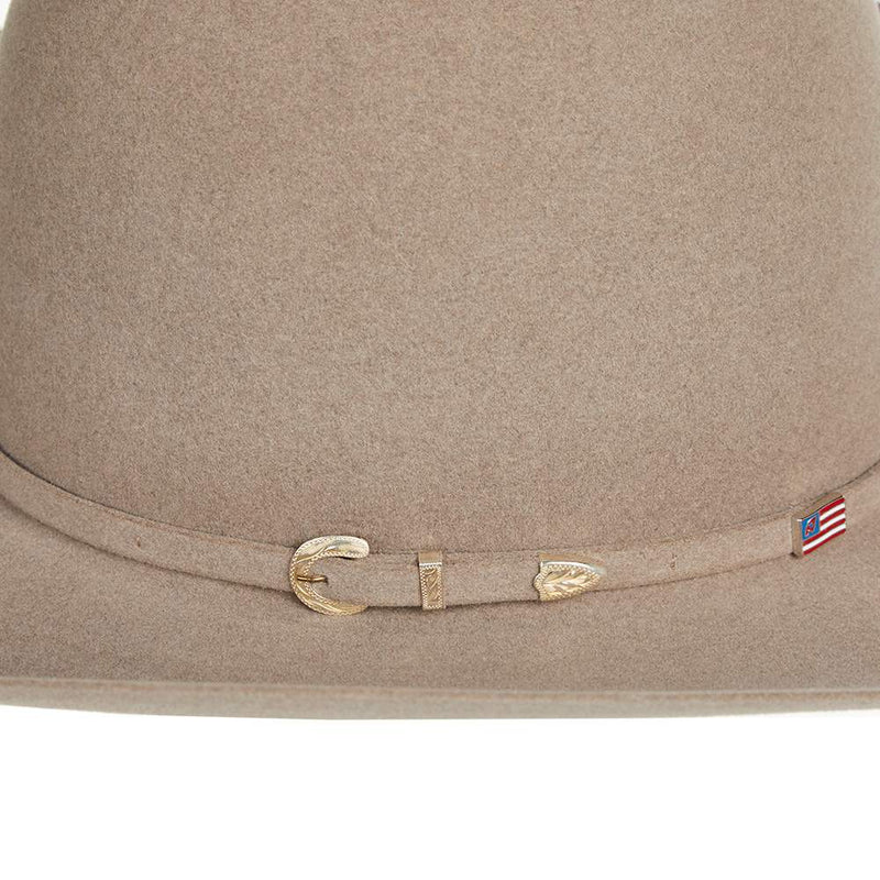 American Hats 40X Natural 4 1/4in Brim Open Crown Felt Cowboy Hat