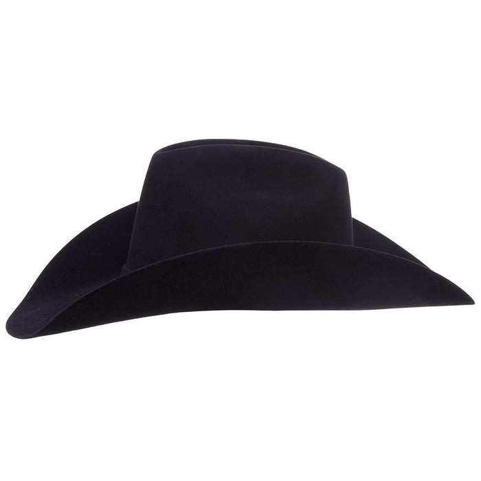 American Hats AHC 40X Rancher Crease Black Self Band Brim Fel