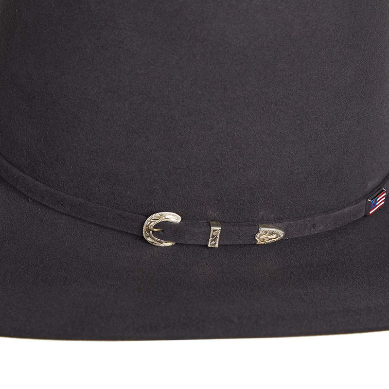 American Hats 40X Steel Self Band 4 1/4in Brim Open Felt Cowboy Hat