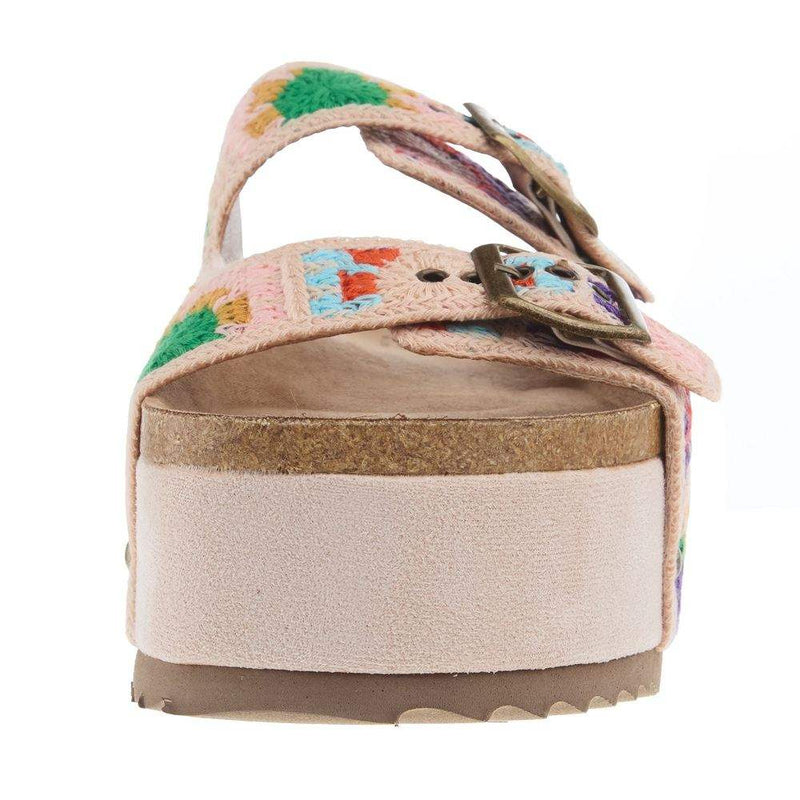 Corkys Footwear Women`s Corky Wannabe Multi Crochet Wedge Sandal