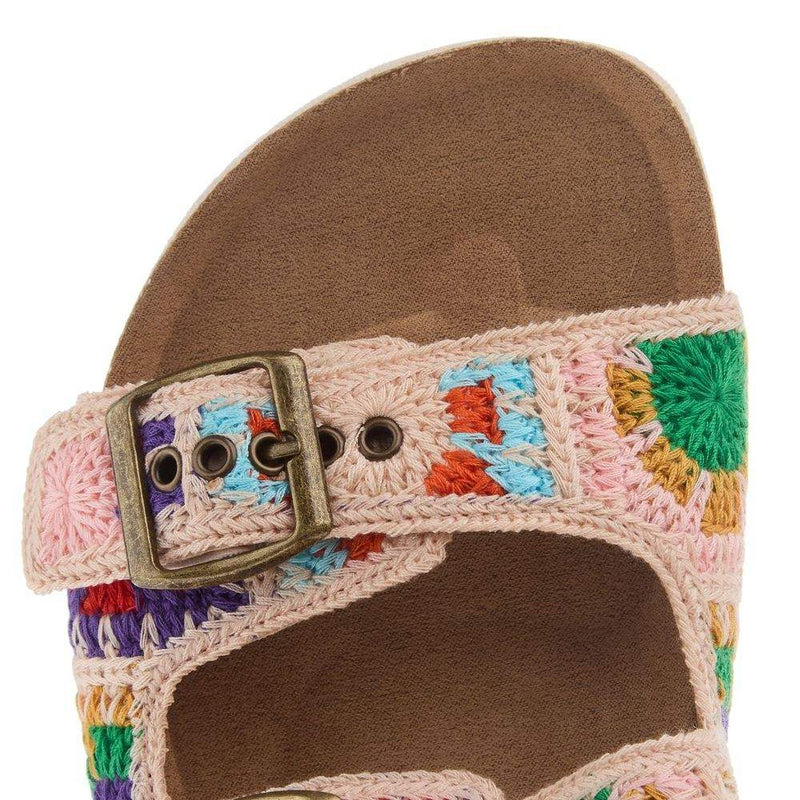 Corkys Footwear Women`s Corky Wannabe Multi Crochet Wedge Sandal
