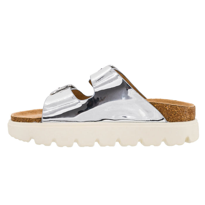 Corkys Footwear Women's Silver Metallic Rumor Has It Sandal