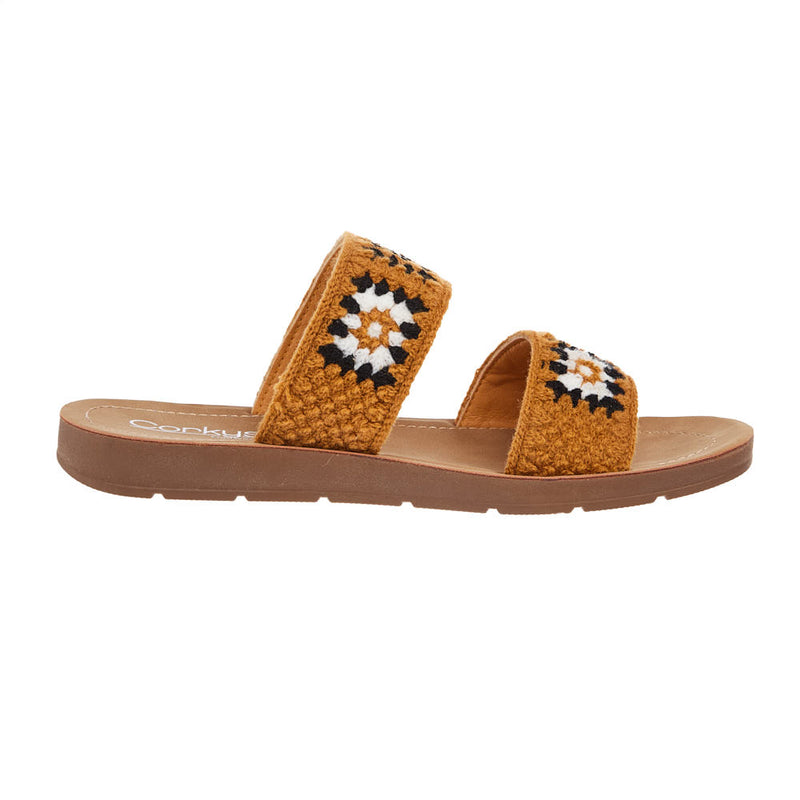 Corkys Footwear Women's Toodles Crocheted Two Strap Sandal