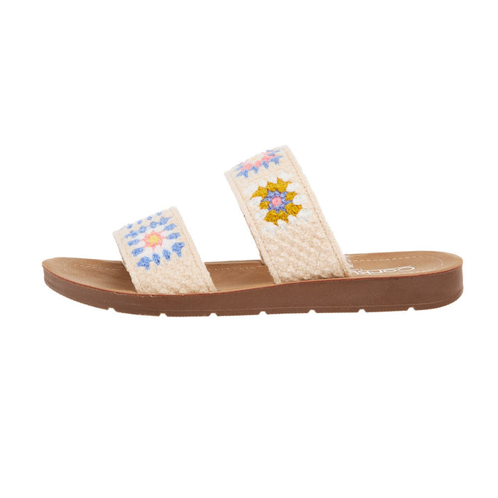Corkys Footwear Women's Toodles Doble Strap Crocheted Sandal