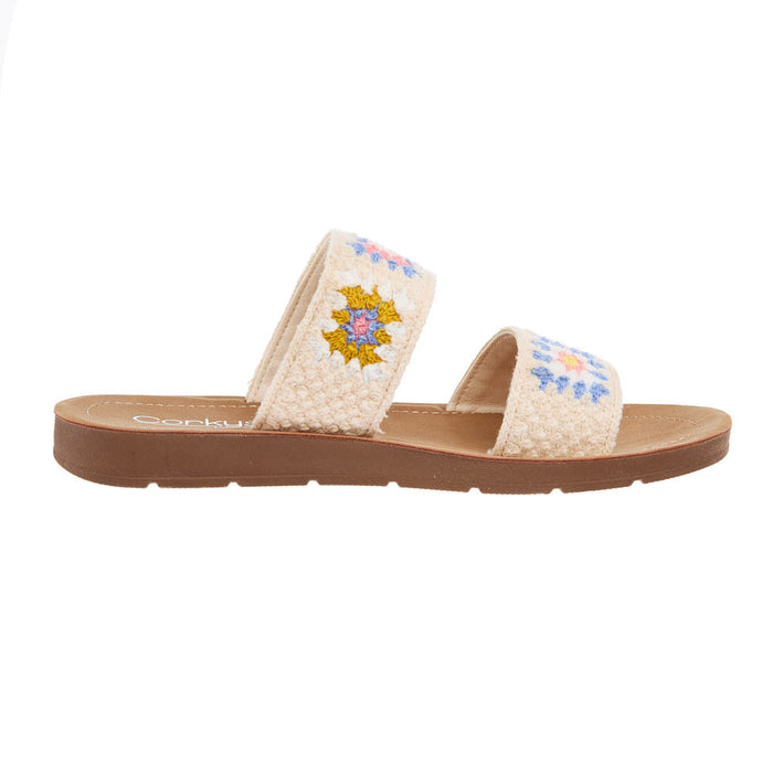 Corkys Footwear Women's Toodles Doble Strap Crocheted Sandal