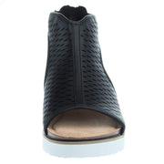 Corkys Footwear Womens Corky Sugar Momma Black Wedge Sandal