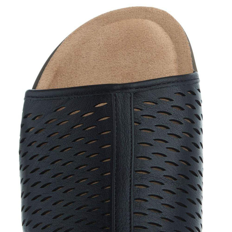Corkys Footwear Womens Corky Sugar Momma Black Wedge Sandal