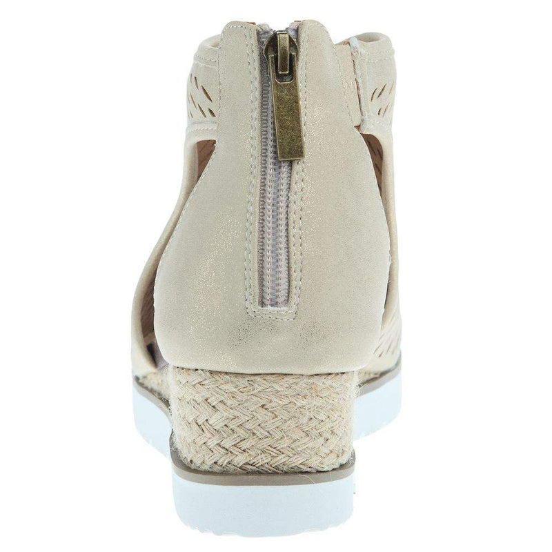 Corkys Footwear Womens Corky Sugar Momma Gold Wedge Sandal