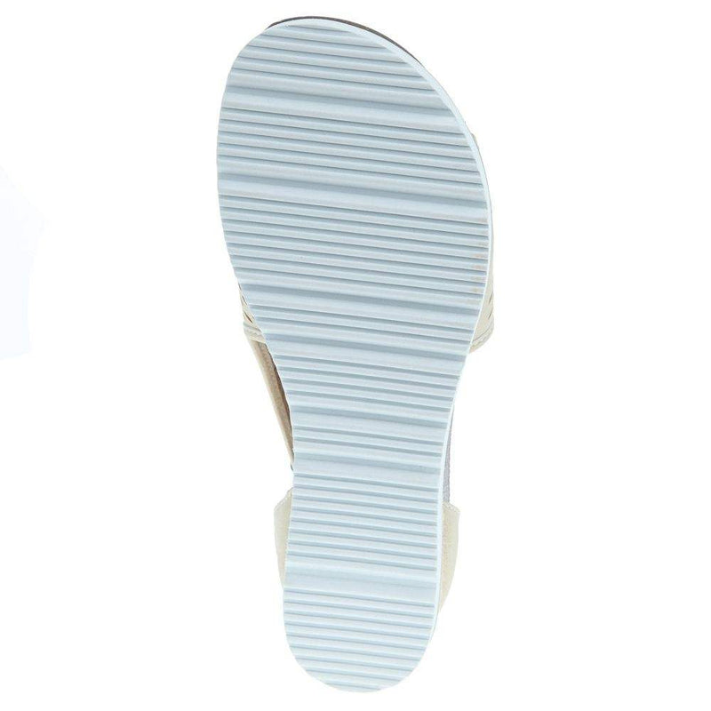 Corkys Footwear Womens Corky Sugar Momma Gold Wedge Sandal