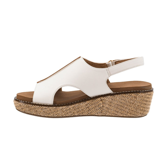 Corkys Footwear Women's Volta II White Wedge Sandal