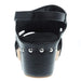 Corkys Footwear Women`s Docie Doe Black Studded Wedge Sandal